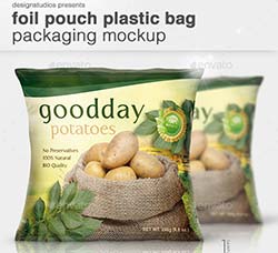 铝箔袋塑料袋包装实物模型：Foil Pouch Plastic Bag Packaging Mock-Up